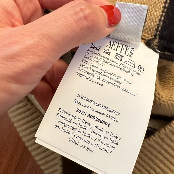 ALBERTA FERRETTI Intarsia wool and cashmere-blend logo sweater Size S - Picture 4 of 7